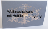 Weihnachtskarte mit Heißfolienprägung